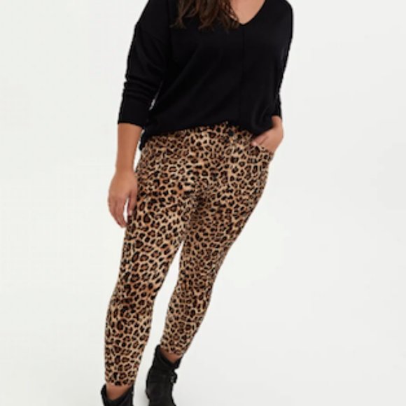 torrid Pants - TORRID STUDIO SIGNATURE LEOPARD SKINNY ANKLE TROUSER